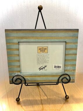 NWT Terragrafics® Artisans Guild French Wire Easel w/Frame, Green, Gold, 1997